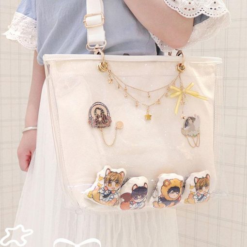 Double-sided Transparent Jelly Itabag IB0112 White Official ITA BAG Merch