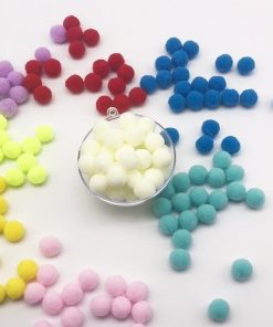 Decorative and Colorful Yarn Balls for Itabags IB0112 Small Balls / 15mm / 15PCS / Ivory Official ITA BAG Merch