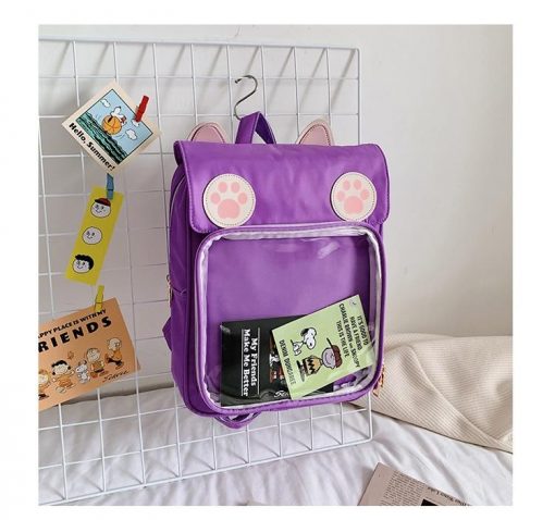 2020 Women Cute ITA Bag Wih Cat Bagging Backpacks Paws School backpack for teenager girls transparent 43a28bfd 2bc4 47f9 a219 e65ad0e4de91 - ITA BACKPACK