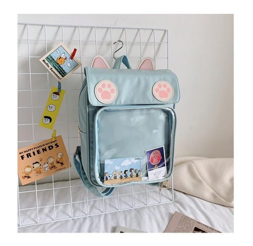 2020 Women Cute ITA Bag Wih Cat Bagging Backpacks Paws School backpack for teenager girls transparent d67c1ccd 81d7 453f afe8 59a9809a7f65 - ITA BACKPACK