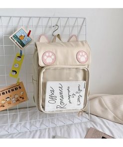2020 Women Cute ITA Bag Wih Cat Bagging Backpacks Paws School backpack for teenager girls transparent e9e3b30b d45c 4aeb a7dc 787c4e65daa8 - ITA BACKPACK