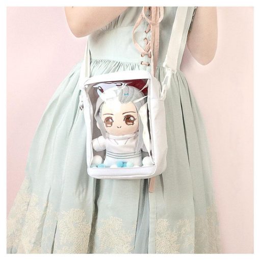 Itabag with Clear Pouch for Dolls IB0112 White Official ITA BAG Merch