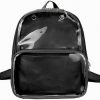 Double Window Candy PU Leather Backpack IB0112 Black Official ITA BAG Merch
