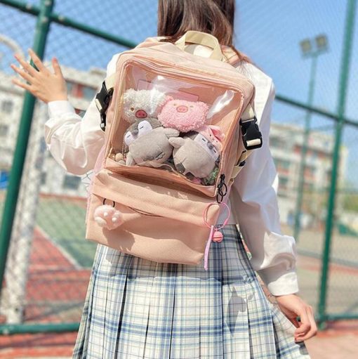 New Kawaii Lolita Bag Ita Bag Clear Backpack for Teenage Girls schoolbag Ladies Transparent Backpack bag 8adeaf1b 71cd 4b91 a070 a12ba0ce0601 - ITA BACKPACK