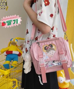 Cute Kawaii Heart Ita Messenger Bag IB0112 Blue Official ITA BAG Merch