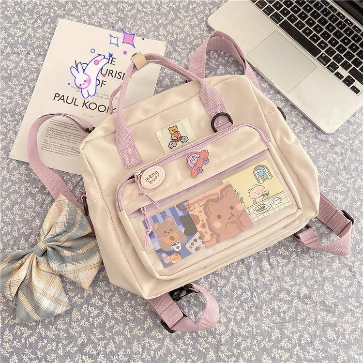 Bowknot Candy Color Pins Display Backpack Bag